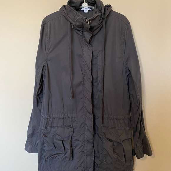 JAMES PERSE brown anorak utility rain jacket sz 3 - Picture 2 of 15